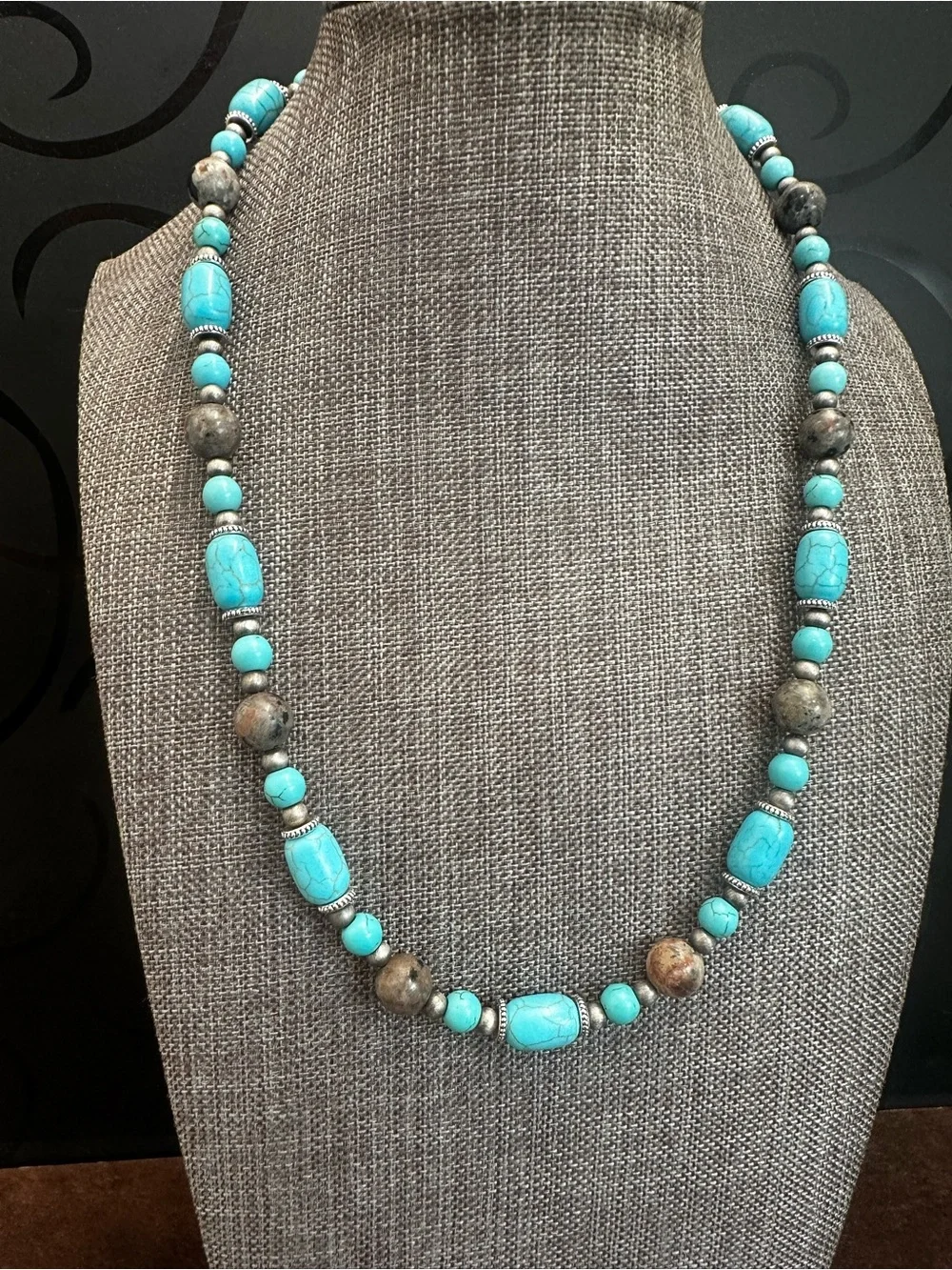 Turquoise Bead Necklace - Handmade Jewelry